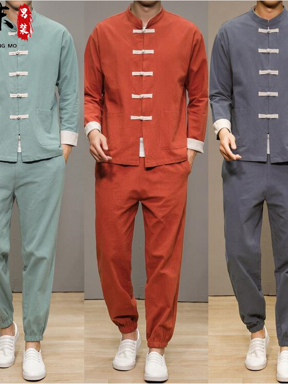 Health & Wellness Pay - Costume Tang en coton et lin