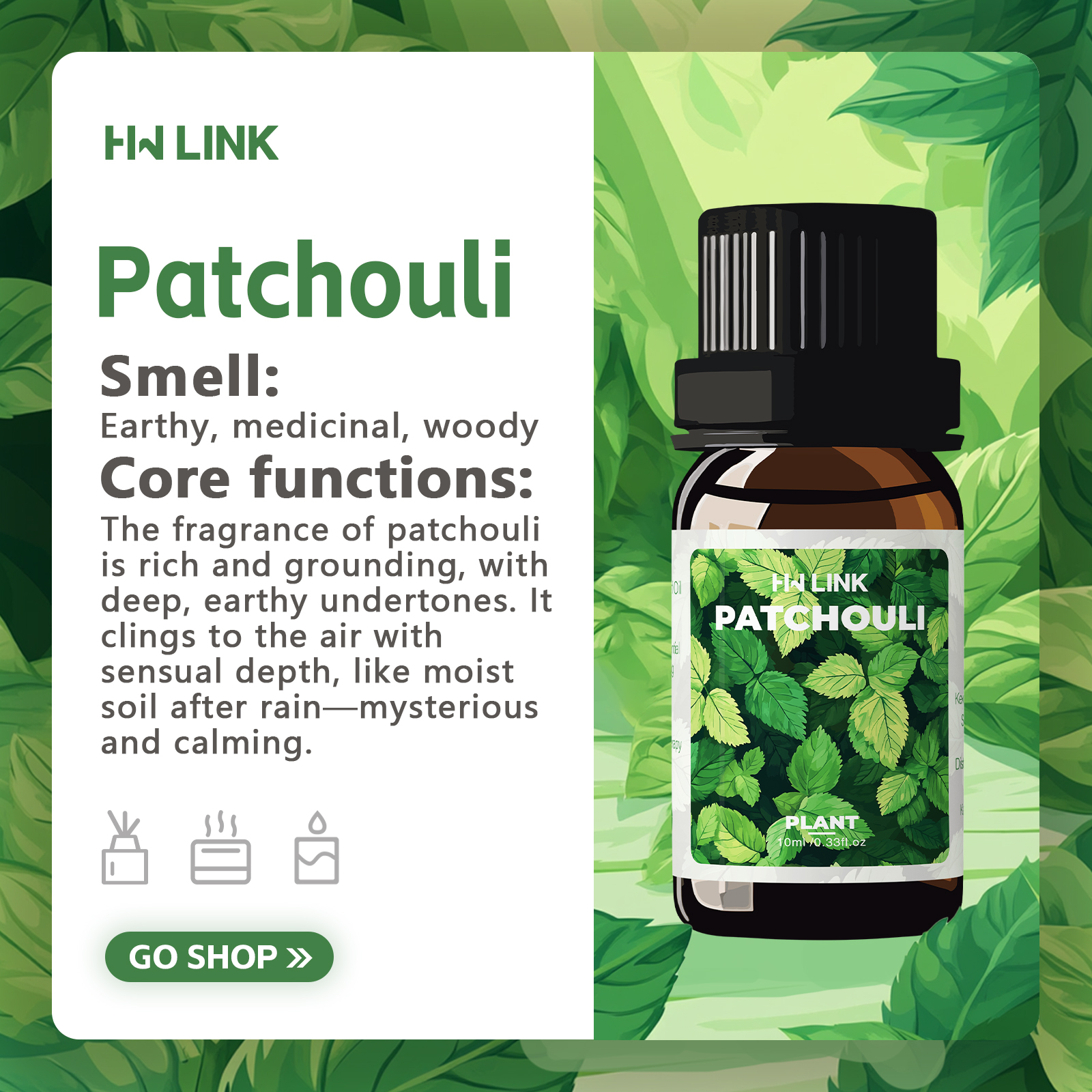 Huiles essentielles de patchou - Aromatherapy Diffuser avis et prix