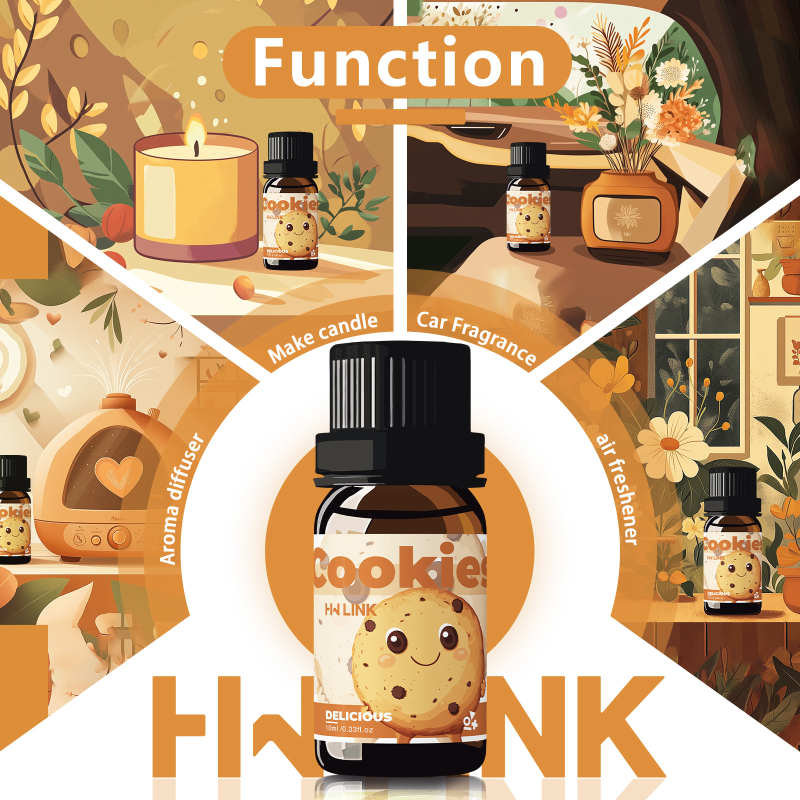 Huiles essentielles Cookies 10 - Aromatherapy Diffuser avis et prix