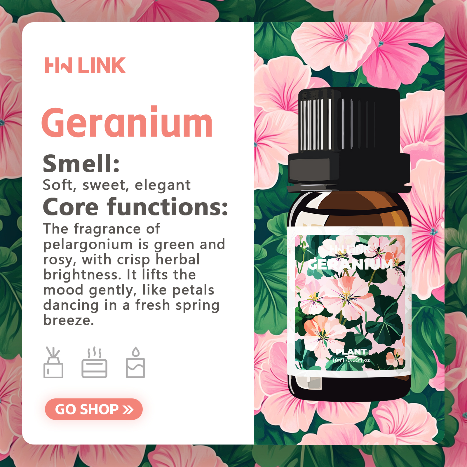 Huile essentielle de géranium  - Aromatherapy Diffuser avis et prix