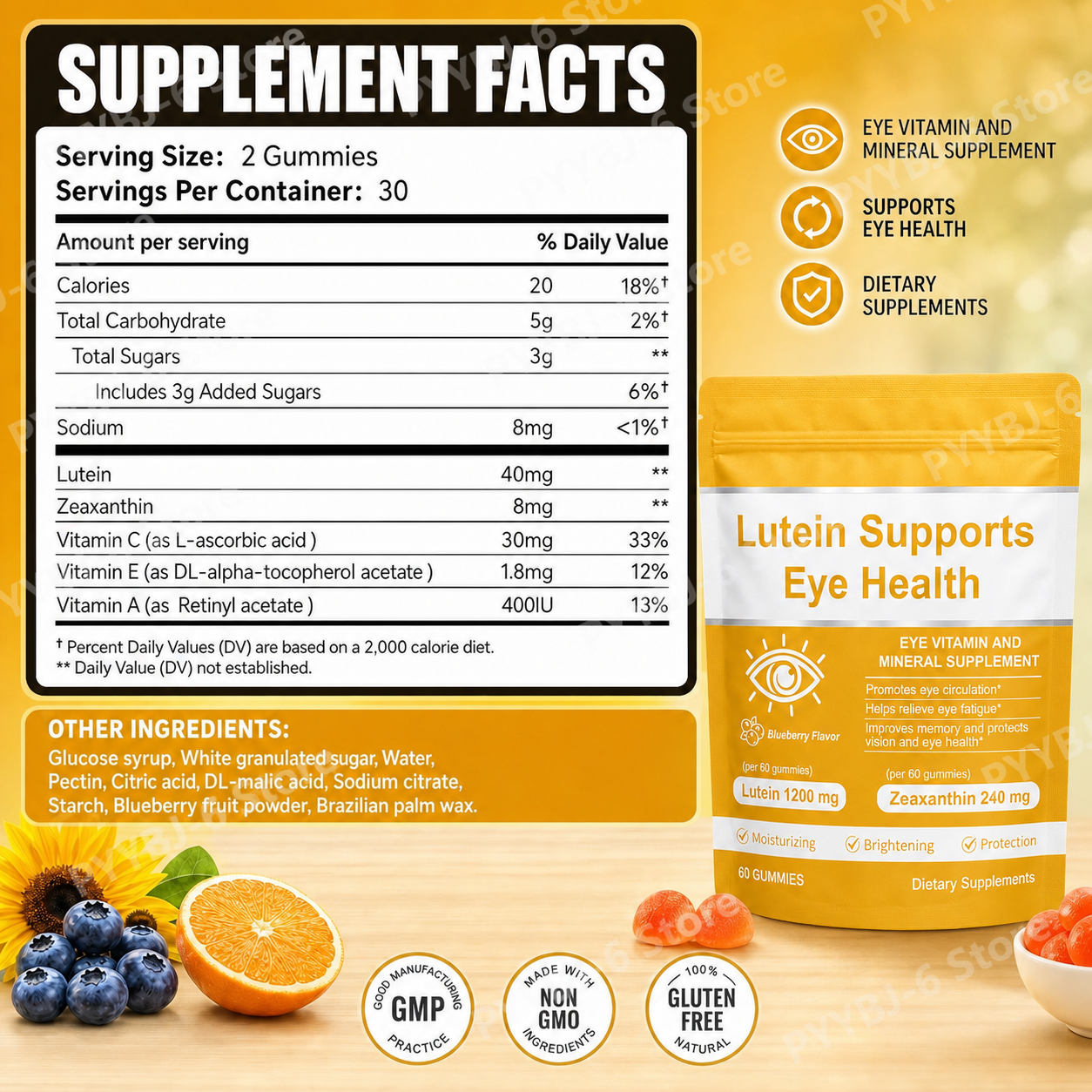 Gummies pour la santé des yeux - Health Wellness & Nutrition Center Llc avis et prix